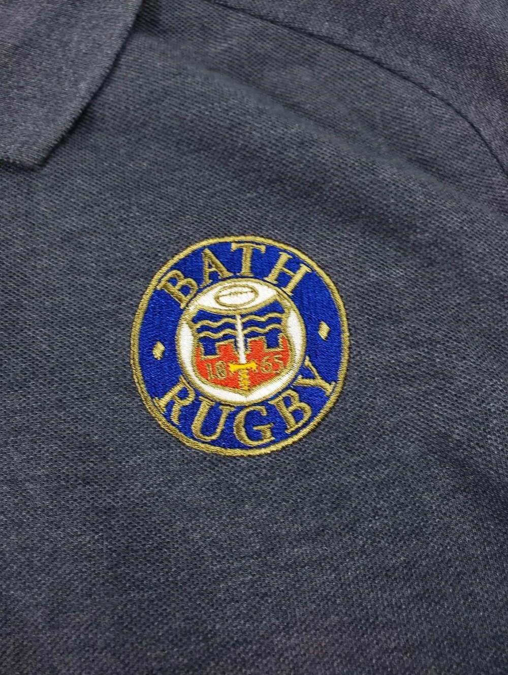 Canterbury Bath Rugby Polo Jersey Shirt Mens Large VapoDri Short Sleeve Collared - Picture 6 of 11